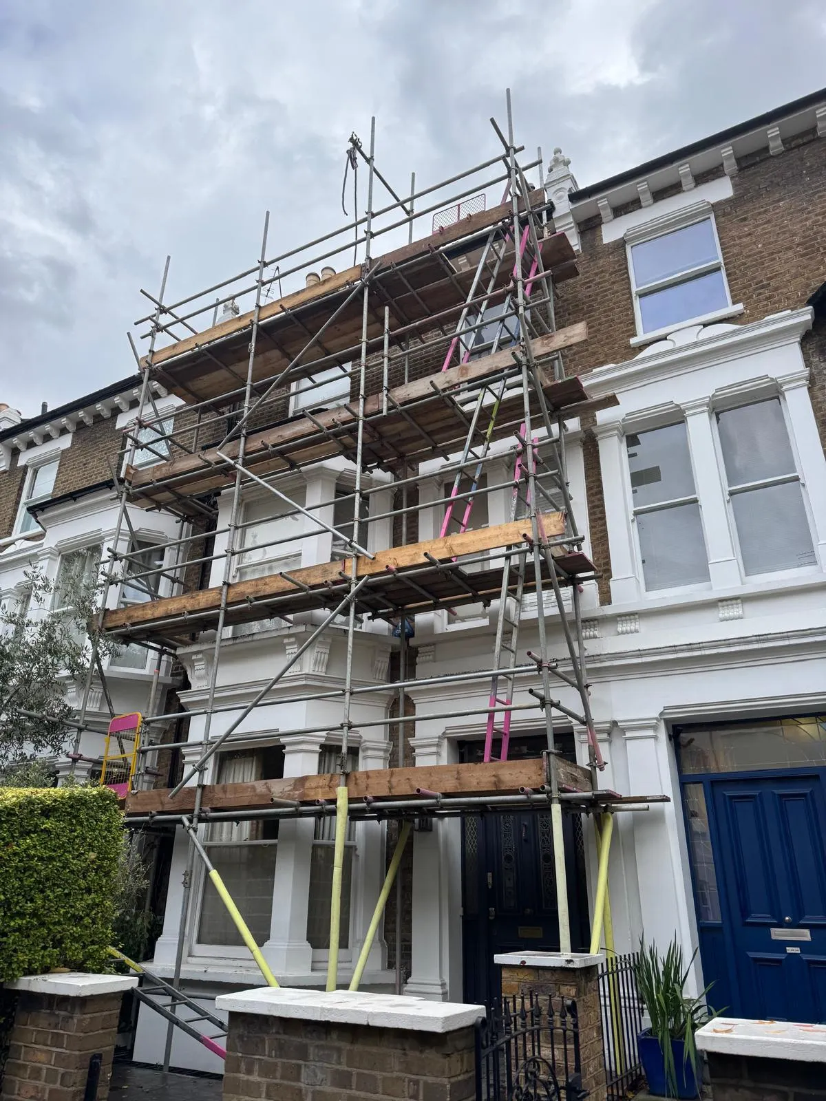 Scaffolding on housing association block