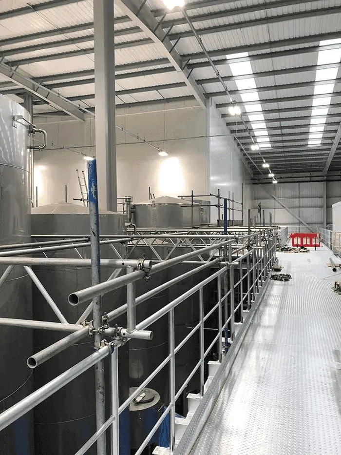 Industrial scaffolding on large-scale project