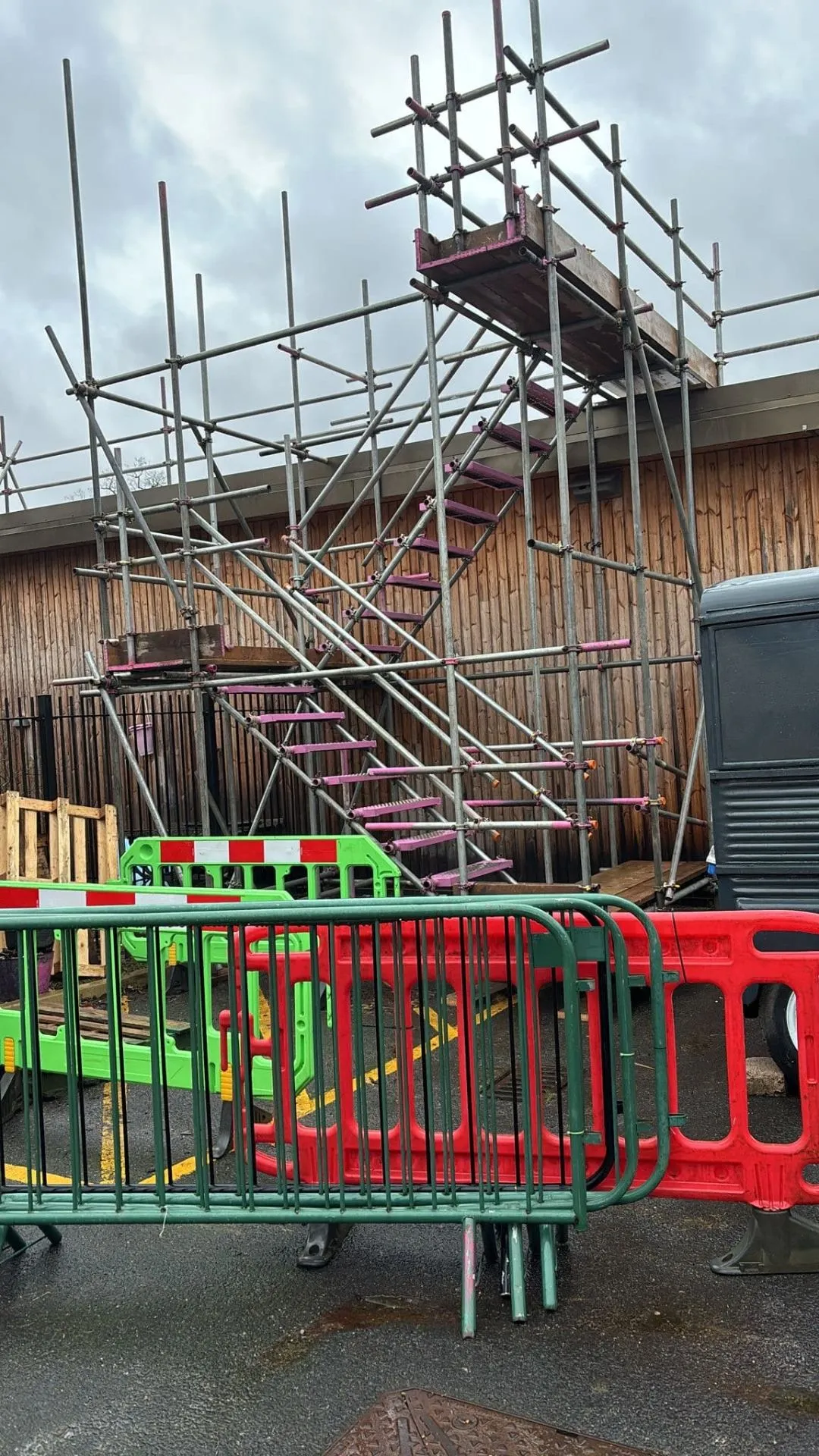 Scaffolding erected at Kew Gardens
